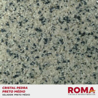 Imagem de REVESTIMENTO CRISTAL PEDRA NATURAL PRETO MEDIO 23 KG - ROMA